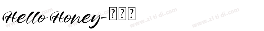 Hello Honey字体转换